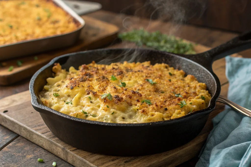 Baked vegan mac and cheese