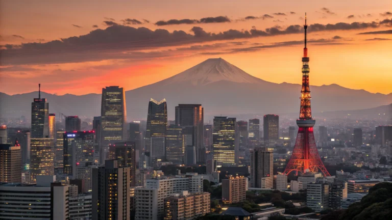10 Day Japan Itinerary Tokyo Skyline with Mount Fuji