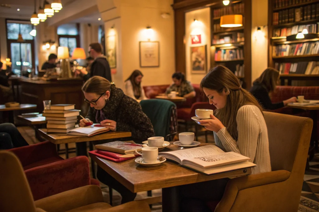 Café as a place of Chocolate City wellness with tea and rest