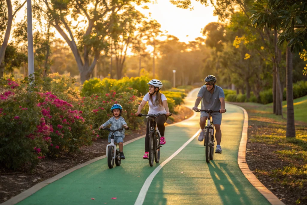 Family recreation cycling