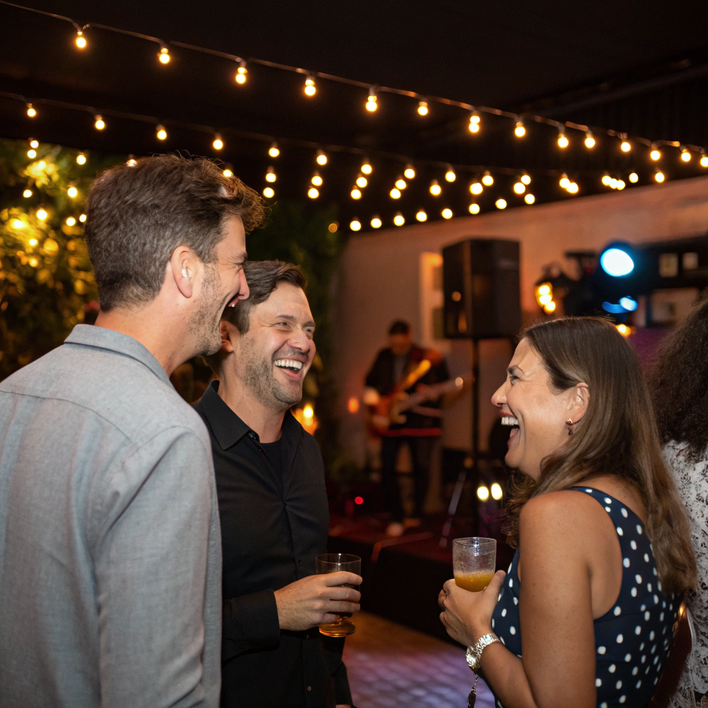 Guests connecting at a lifestyle party