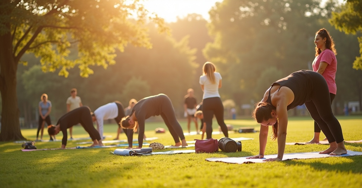 exclusive lifestyle events in Glen Burnie - outdoor group yoga fitness gathering